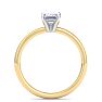 1 Carat Emerald Cut Lab Grown Diamond Ring In 14K Yellow Gold, Solitaire Image-3