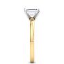 1 Carat Emerald Cut Lab Grown Diamond Ring In 14K Yellow Gold, Solitaire Image-4