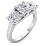 Incredible 2.15 Carat Three Lab Grown Diamond Ring in 14K White Gold.  Spectacular Deal! Image-2