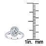 1 Carat Oval Shape Halo Lab Grown Diamond Engagement Ring in 14 Karat White Gold Image-5