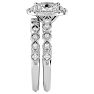 2 Carat Oval Shape Lab Grown Diamond Bridal Set In 14 Karat White Gold Image-4