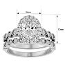 2 Carat Oval Shape Lab Grown Diamond Bridal Set In 14 Karat White Gold Image-5