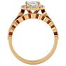 2 Carat Oval Shape Lab Grown Diamond Bridal Set In 14 Karat Yellow Gold Image-3