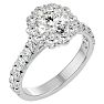 2 Carat Halo Lab Grown Diamond Engagement Ring In 14 Karat White Gold Image-2