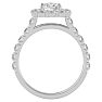 2 Carat Halo Lab Grown Diamond Engagement Ring In 14 Karat White Gold Image-3