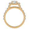 2 Carat Halo Lab Grown Diamond Engagement Ring In 14 Karat Yellow Gold Image-3