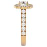 2 Carat Halo Lab Grown Diamond Engagement Ring In 14 Karat Yellow Gold Image-4