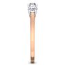 1 Carat Three Lab Grown Diamond Ring In 14 Karat Rose Gold Image-4