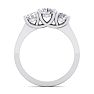 1 1/2 Carat Three Lab Grown Diamond Ring In 14 Karat White Gold Image-4