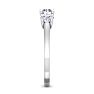1 1/2 Carat Three Lab Grown Diamond Ring In 14 Karat White Gold Image-5