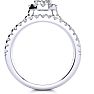 1 1/2 Carat Round Halo Lab Grown Diamond Engagement Ring in 14 Karat White Gold Image-3