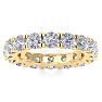 3 3/4 Carat Lab Grown Diamond Eternity Ring In 14 Karat Yellow Gold, Ring Size 4 Image-1