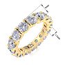  4 Carat Lab Grown Diamond Eternity Ring In 14 Karat Yellow Gold, Ring Size 6.5 Image-5