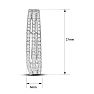 1 Carat Triple Row Diamond Hoop Earrings In Sterling Silver, 1 Inch Image-5