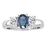 1.50ct Sapphire and Diamond Ring in 14k White Gold Image-1
