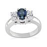 1.50ct Sapphire and Diamond Ring in 14k White Gold Image-3