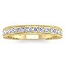 0.40 Carat Lab Grown Diamond Wedding Band In 14 Karat Yellow Gold Image-1