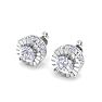 2 Carat Diamond Miracle Stud Earrings In 14 Karat White Gold. Brand New And Super-Hot! Image-3
