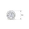 2 Carat Diamond Miracle Stud Earrings In 14 Karat White Gold. Brand New And Super-Hot! Image-5