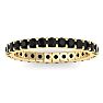 1 Carat Round Black Diamond Eternity Ring In 14 Karat Yellow Gold, Ring Size 5 Image-1