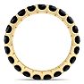 2 Carat Round Black Diamond Eternity Ring In 14 Karat Yellow Gold, Ring Size 8.5 Image-3