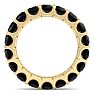 3 Carat Round Black Diamond Eternity Ring In 14 Karat Yellow Gold, Ring Size 8.5 Image-3
