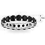 3 Carat Round Black Diamond Eternity Ring In Platinum, Ring Size 4 Image-4
