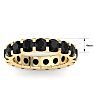 4 Carat Round Black Diamond Eternity Ring In 14 Karat Yellow Gold, Ring Size 5.5 Image-4