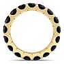 4 Carat Round Black Diamond Eternity Ring In 14 Karat Yellow Gold, Ring Size 9 Image-3