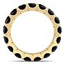 4 Carat Round Black Diamond Eternity Ring In 14 Karat Yellow Gold, Ring Size 9.5 Image-3
