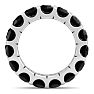 5 Carat Round Black Diamond Eternity Ring In 14 Karat White Gold, Ring Size 8 Image-3
