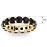 5 Carat Round Black Diamond Eternity Ring In 14 Karat Yellow Gold, Ring Size 4.5 Image-4
