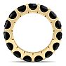 5 Carat Round Black Diamond Eternity Ring In 14 Karat Yellow Gold, Ring Size 7 Image-3
