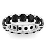 5 Carat Round Black Diamond Eternity Ring In Platinum, Ring Size 4 Image-1