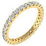 1 Carat Round Lab Grown Diamond Eternity Ring In 14 Karat Yellow Gold, Ring Size 5 Image-2