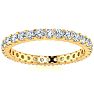 1 Carat Round Lab Grown Diamond Eternity Ring In 14 Karat Yellow Gold, Ring Size 7 Image-1