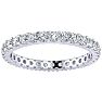1 Carat Round Lab Grown Diamond Eternity Ring In Platinum, Ring Size 5 Image-1