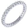 1 Carat Round Lab Grown Diamond Eternity Ring In Platinum, Ring Size 6.5 Image-2
