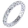 2 Carat Round Lab Grown Diamond Eternity Ring In 14 Karat White Gold, Ring Size 5 Image-2