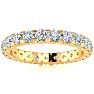 2 Carat Round Lab Grown Diamond Eternity Ring In 14 Karat Yellow Gold, Ring Size 4 Image-1