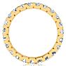 2 Carat Round Lab Grown Diamond Eternity Ring In 14 Karat Yellow Gold, Ring Size 9 Image-3