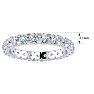2 Carat Round Lab Grown Diamond Eternity Ring In Platinum, Ring Size 4.5 Image-4