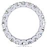 3 Carat Round Lab Grown Diamond Eternity Ring In 14 Karat White Gold, Ring Size 4 Image-3