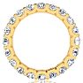 3 Carat Round Lab Grown Diamond Eternity Ring In 14 Karat Yellow Gold, Ring Size 4.5 Image-3