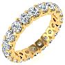 3 Carat Round Lab Grown Diamond Eternity Ring In 14 Karat Yellow Gold, Ring Size 7 Image-2