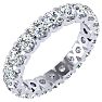3 Carat Round Lab Grown Diamond Eternity Ring In Platinum, Ring Size 8.5 Image-2