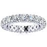 3 Carat Round Lab Grown Diamond Eternity Ring In Platinum, Ring Size 9.5 Image-1
