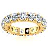 4 Carat Round Lab Grown Diamond Eternity Ring In 14 Karat Yellow Gold, Ring Size 4.5 Image-1