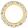 4 Carat Round Lab Grown Diamond Eternity Ring In 14 Karat Yellow Gold, Ring Size 5.5 Image-3