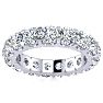 4 Carat Round Lab Grown Diamond Eternity Ring In Platinum, Ring Size 9.5 Image-1